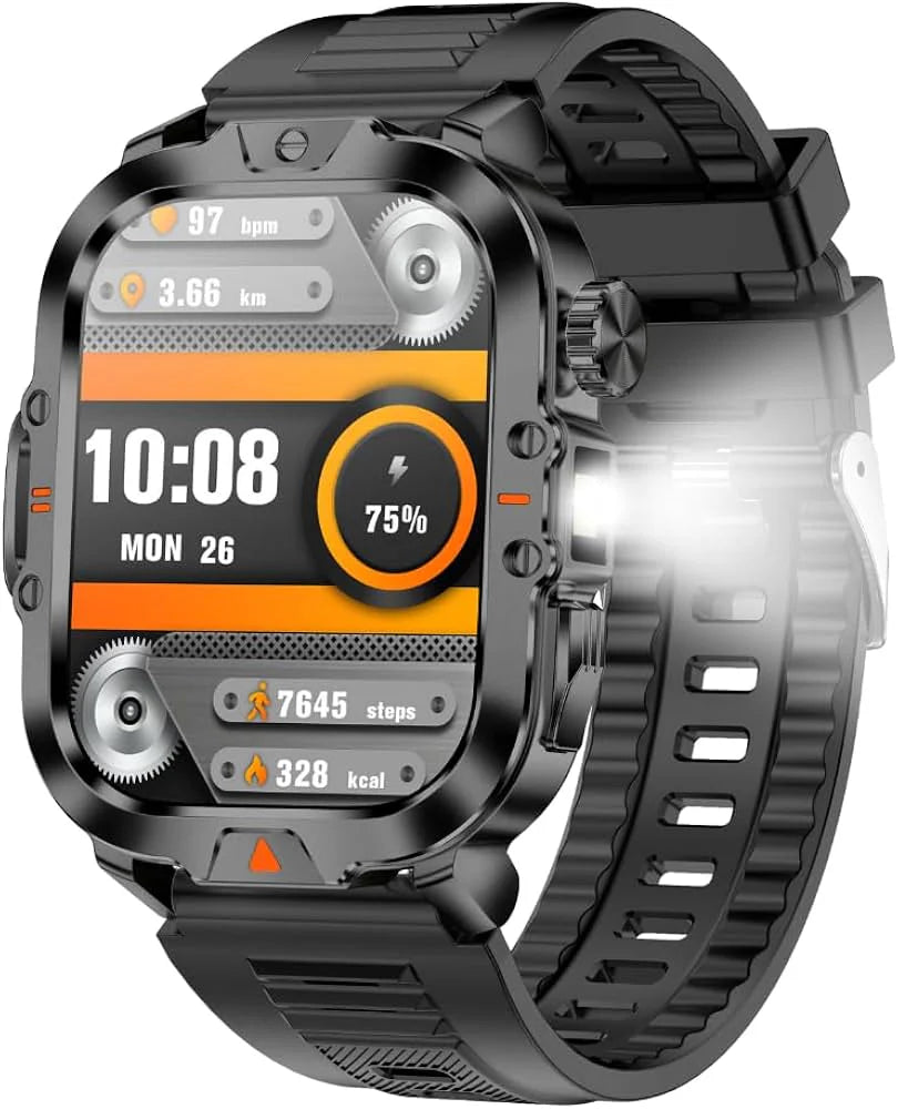Blaktron Storm Hiking Smartwatch – 2.01” HD Display | Bluetooth Calling | 100+ Sports Modes