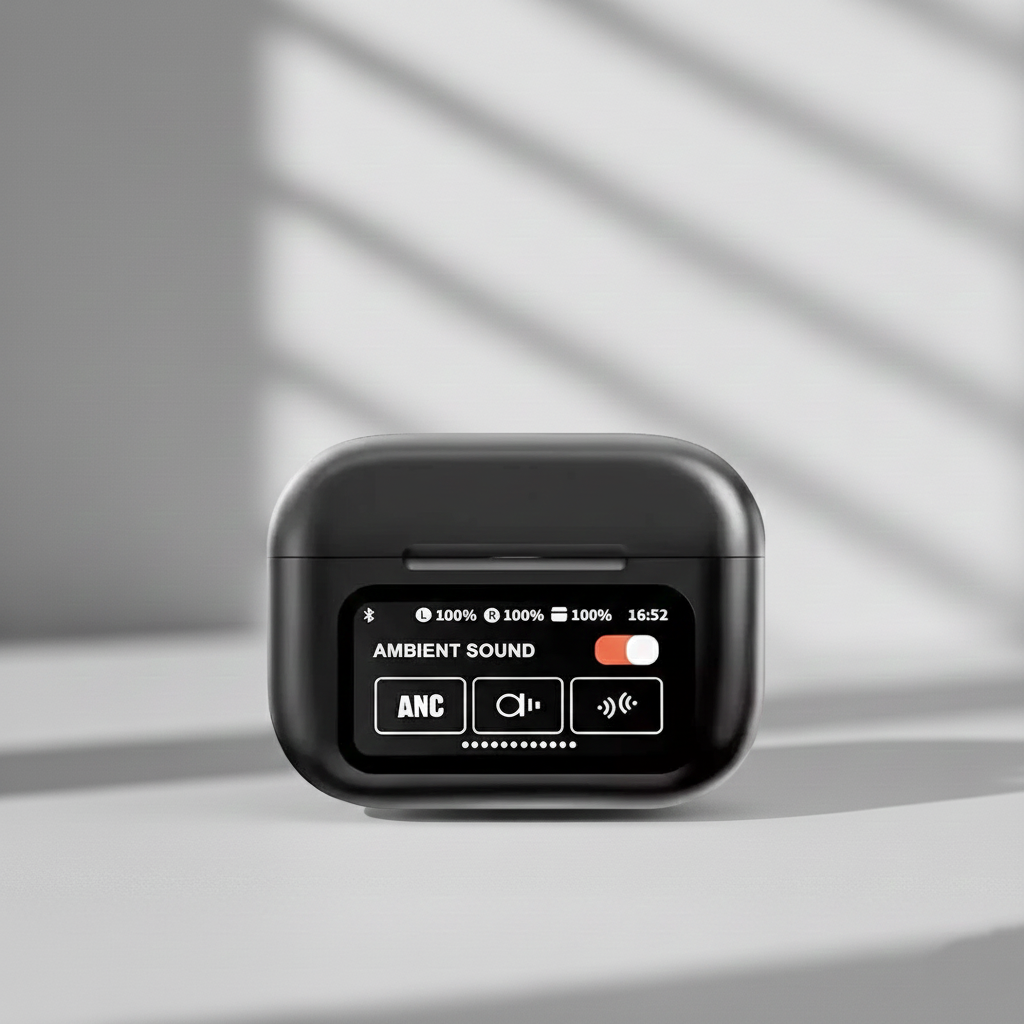 AirPods Pro-Style A9 Pro with LCD Touch Display Case | ANC