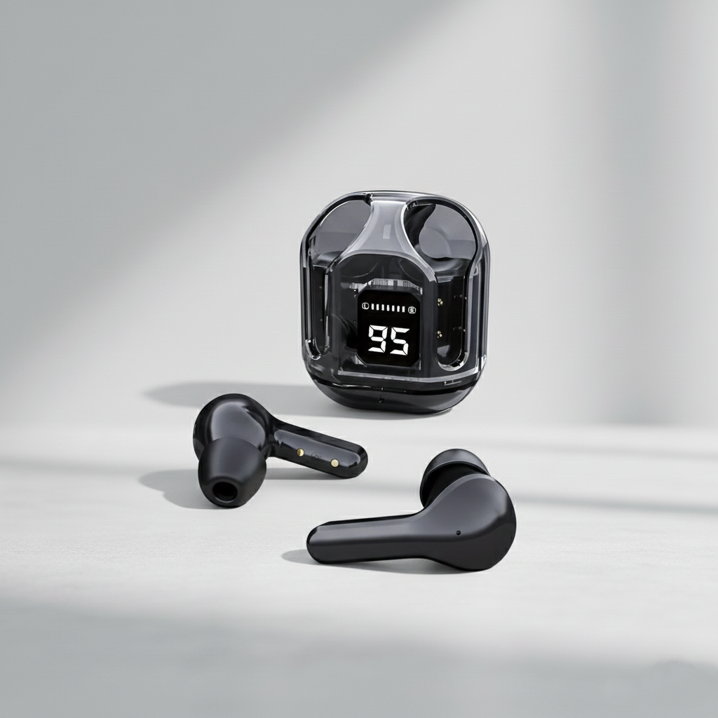 Air 31 TWS Transparent Earbuds – High Bass, Smart Display, Bluetooth 5.3