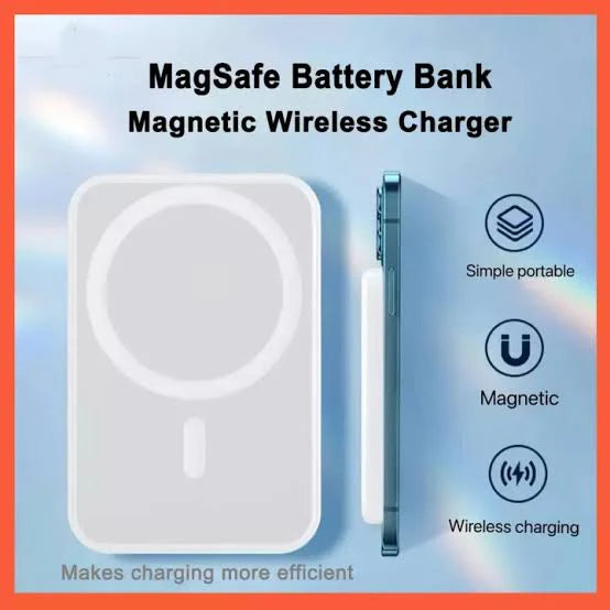 Magsafe Battery Pack 5000mAh | Fast Charging | Support All Wireless Charging Mobiles